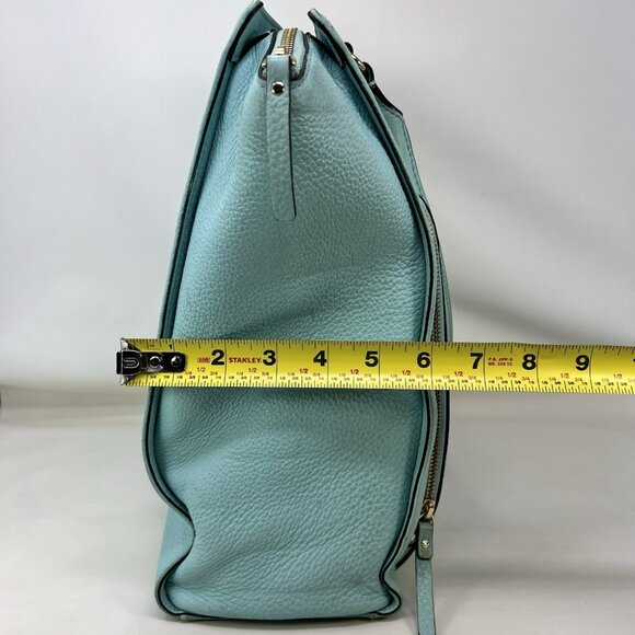 Kate Spade Baxter Street Fernrose Leather Purse Street Tote Bag Teal - Picture 7 of 10